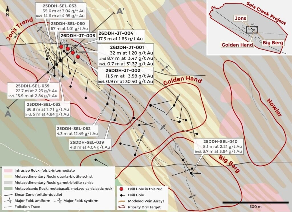 Figure 2. Drill map of Jons Trend.